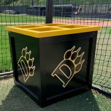 MLB bat storage bin